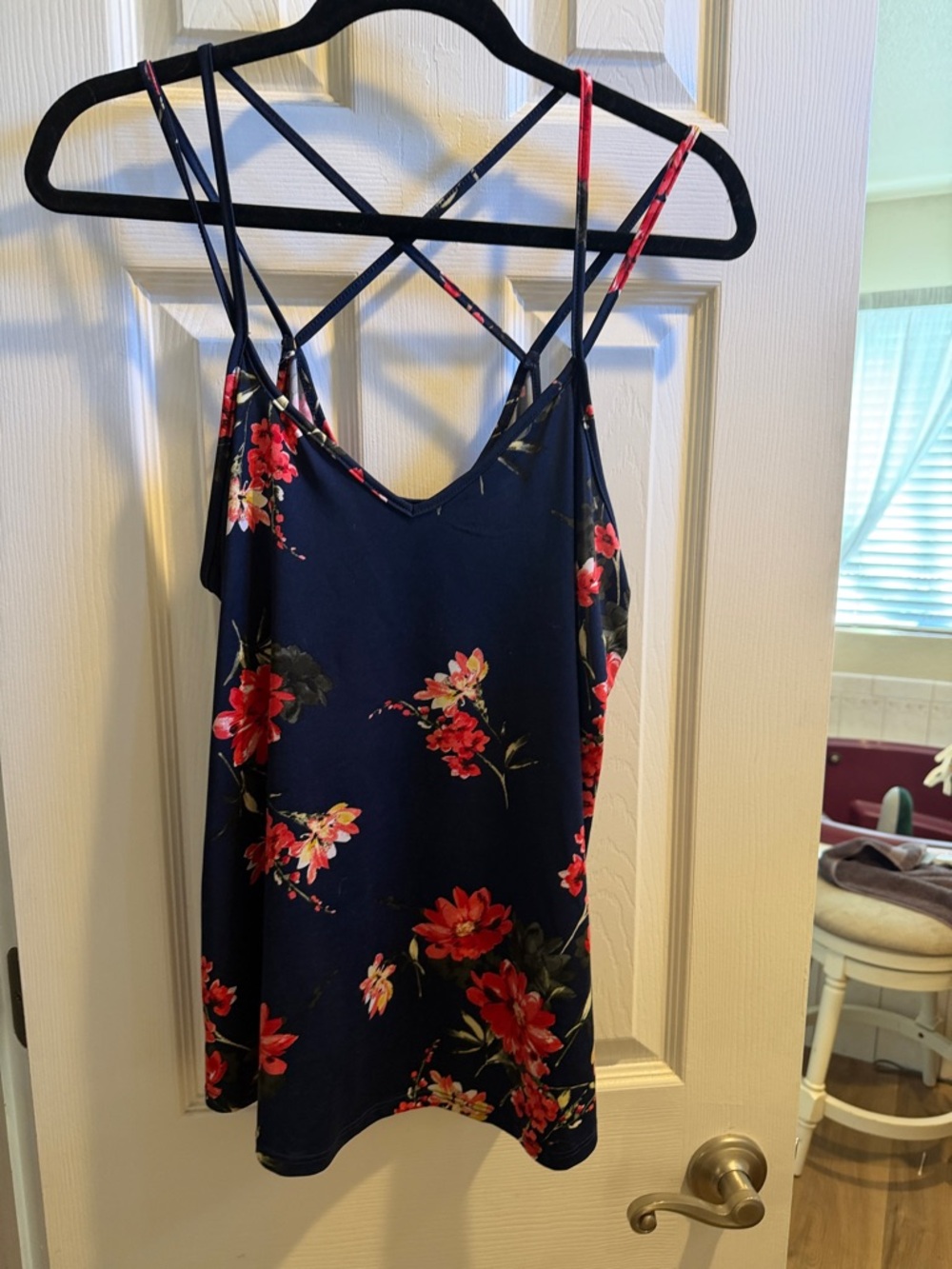 Papermoon Navy Floral Crisscross Cami